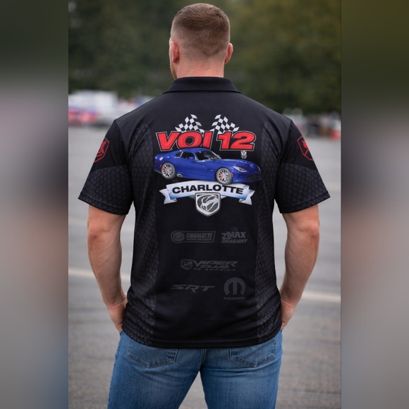 Vol 12 Charlotte Racing | Snap Front Performance Collared Shirt | Men's Small - Picture 1 of 10